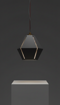 Midnight Graphite Angular Pendant Fixture