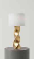 Brushed Brass Sculpted Table Lamp