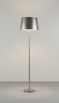 Brushed metal floor lamp