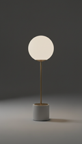 Frosted Glass Orb Floor Lamp